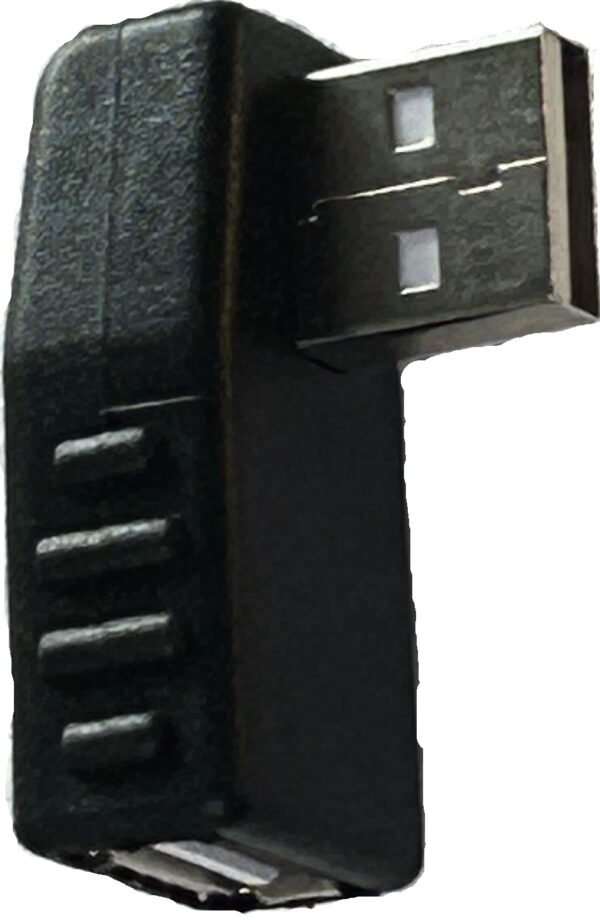 USB 2.0 Male to Female Rt. Angle AdapterUSB 2.0 Winkeladapter männlich zu weiblich (166184) – Bild 1