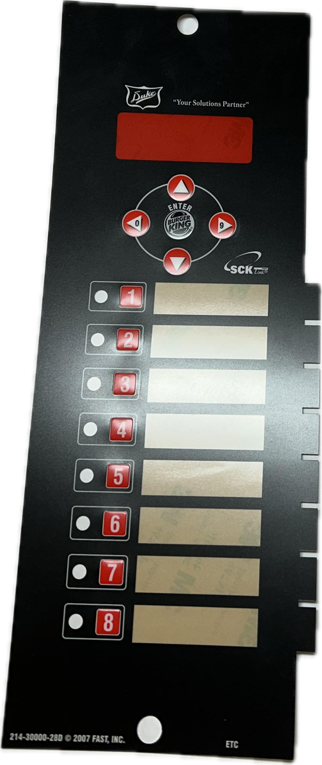 KIT Mylar Replacement Overlay Duke FBBBedienfolie Computer Duke FBB (176039) – Bild 1