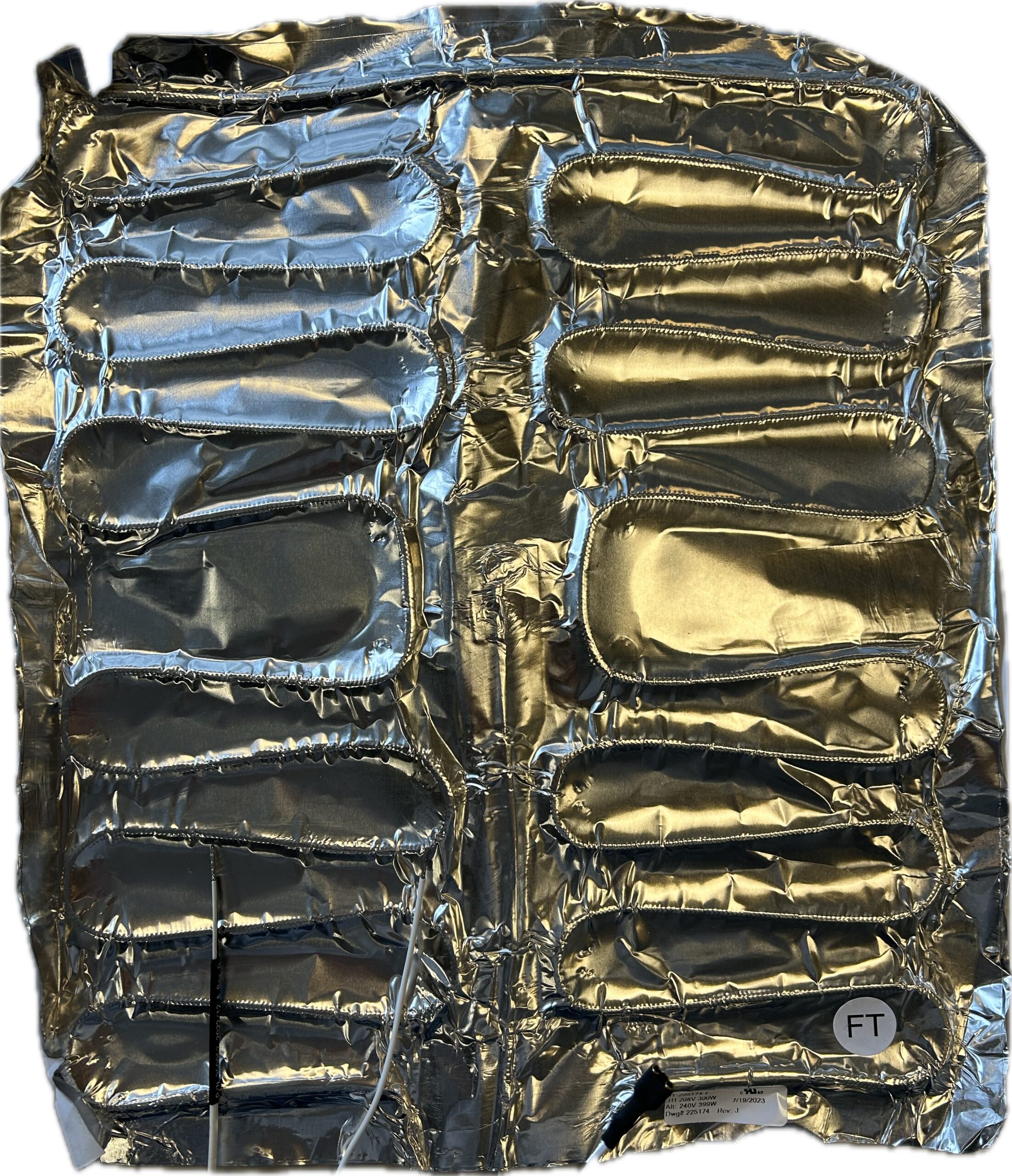 Heater 4W, 208/300W, alt 240V/399W HS2-24 und 34Heizfolie 4 breit, 208V/300W, alt 240V/399W, HS2-24/34 (HS2-23 4-Zone Units after 3/1/2017) (225174) – Bild 1